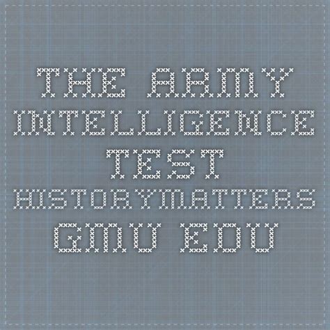 best army intelligence tests